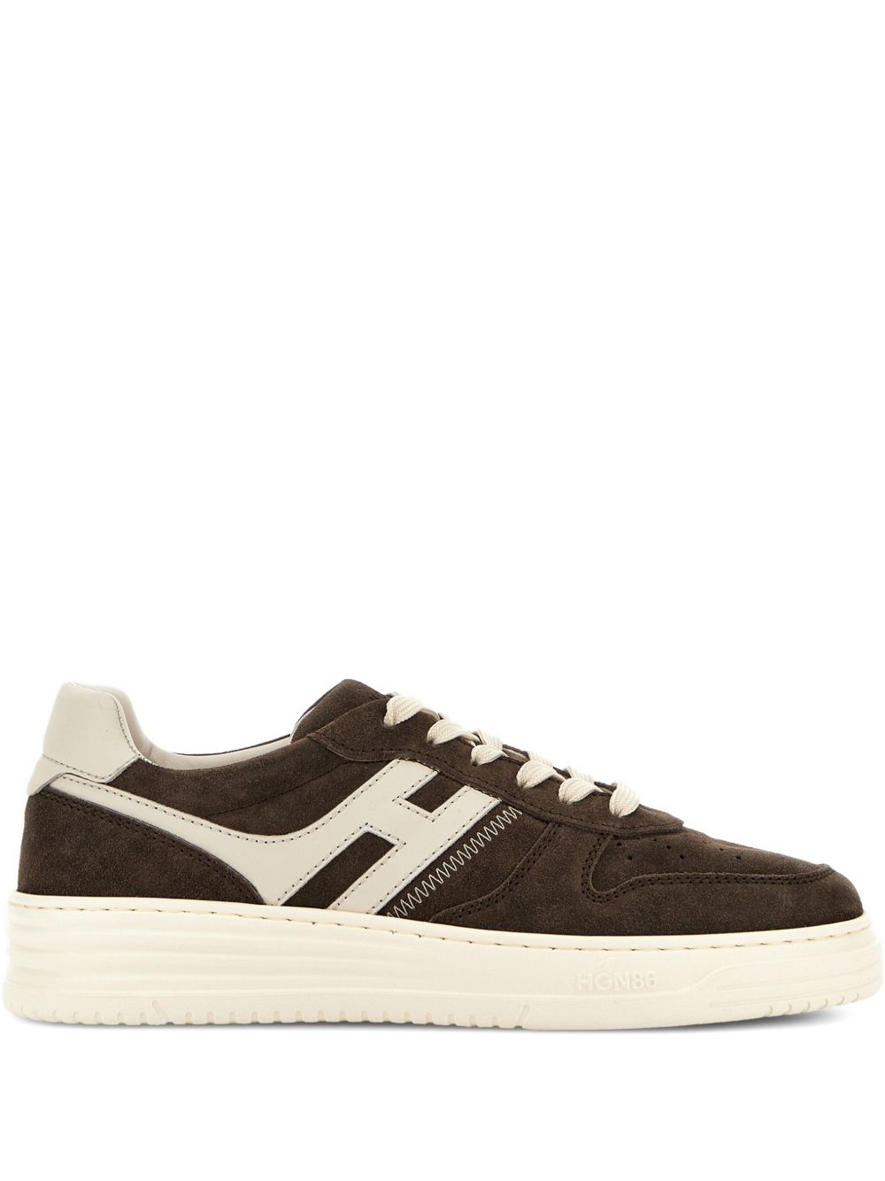 Hogan H630 Sneakers Brown Suede White