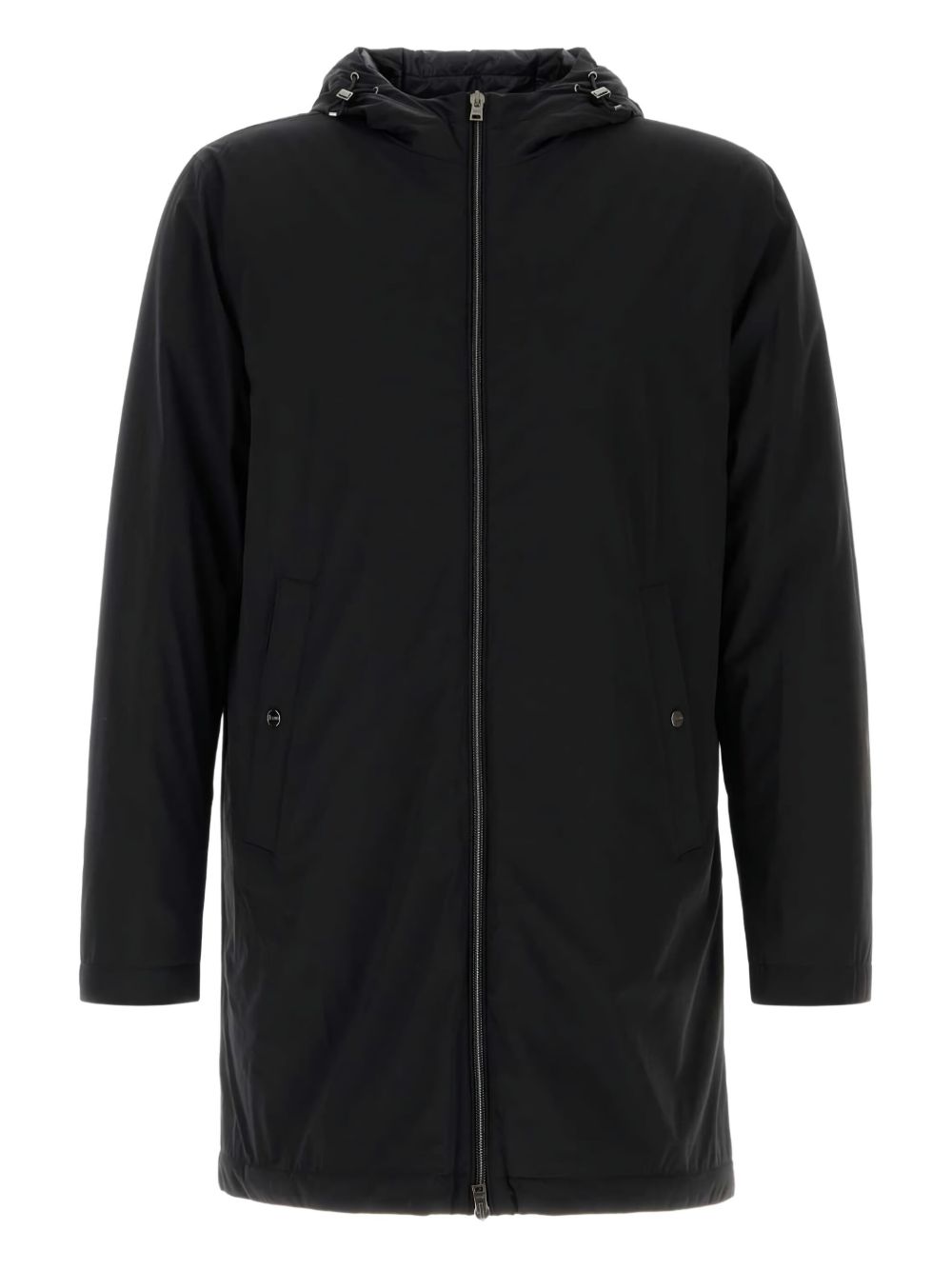 Zwarte Herno Resort parka met capuchon en tweewegrits