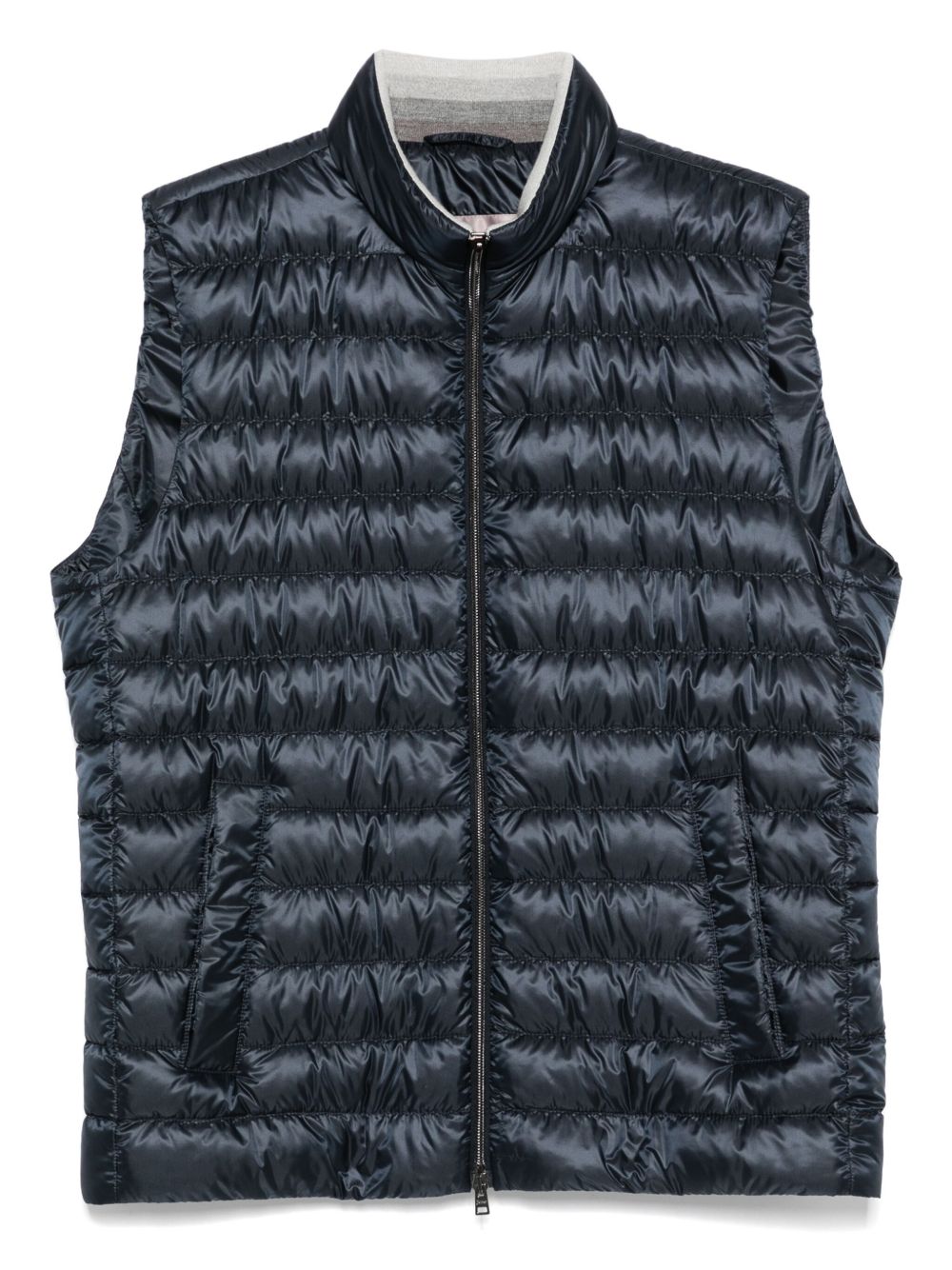 Herno Quilted Down Gilet Navy Blue