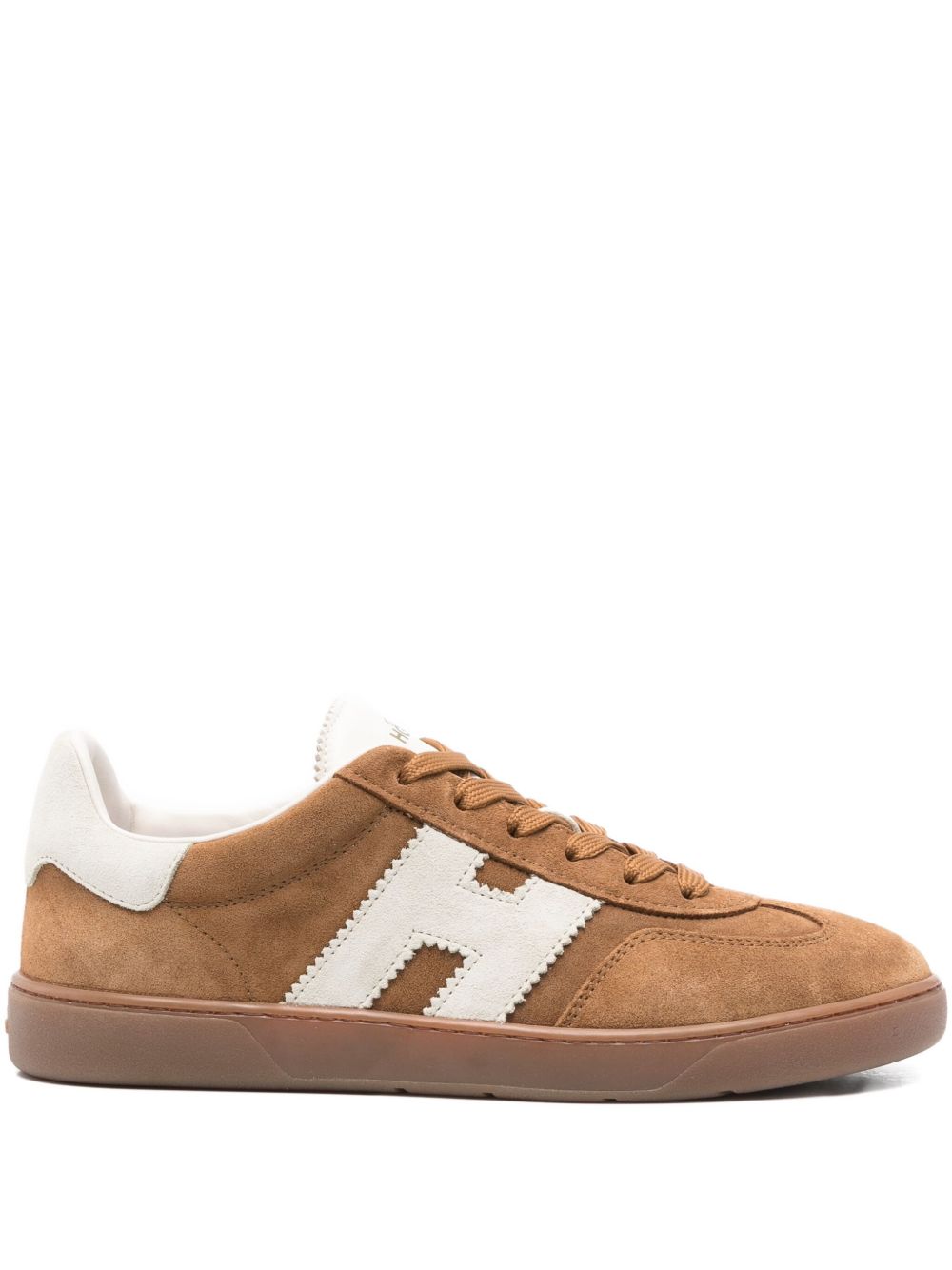 Hogan Cool Sneakers cognac suède zijaanzicht