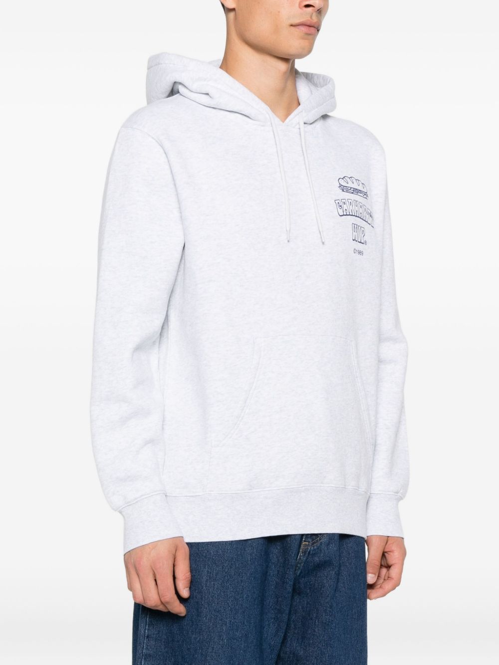 Carhartt WIP Hooded Heart II Hartt Sweat Light Grey Topwear Carhartt Wip Pre
