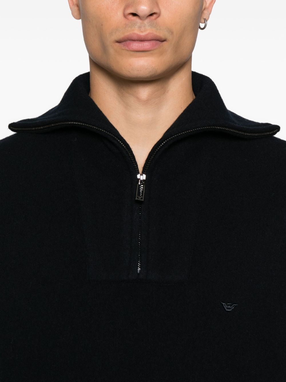 Emporio Armani Half-zip wool sweater Topwear Emporio Armani