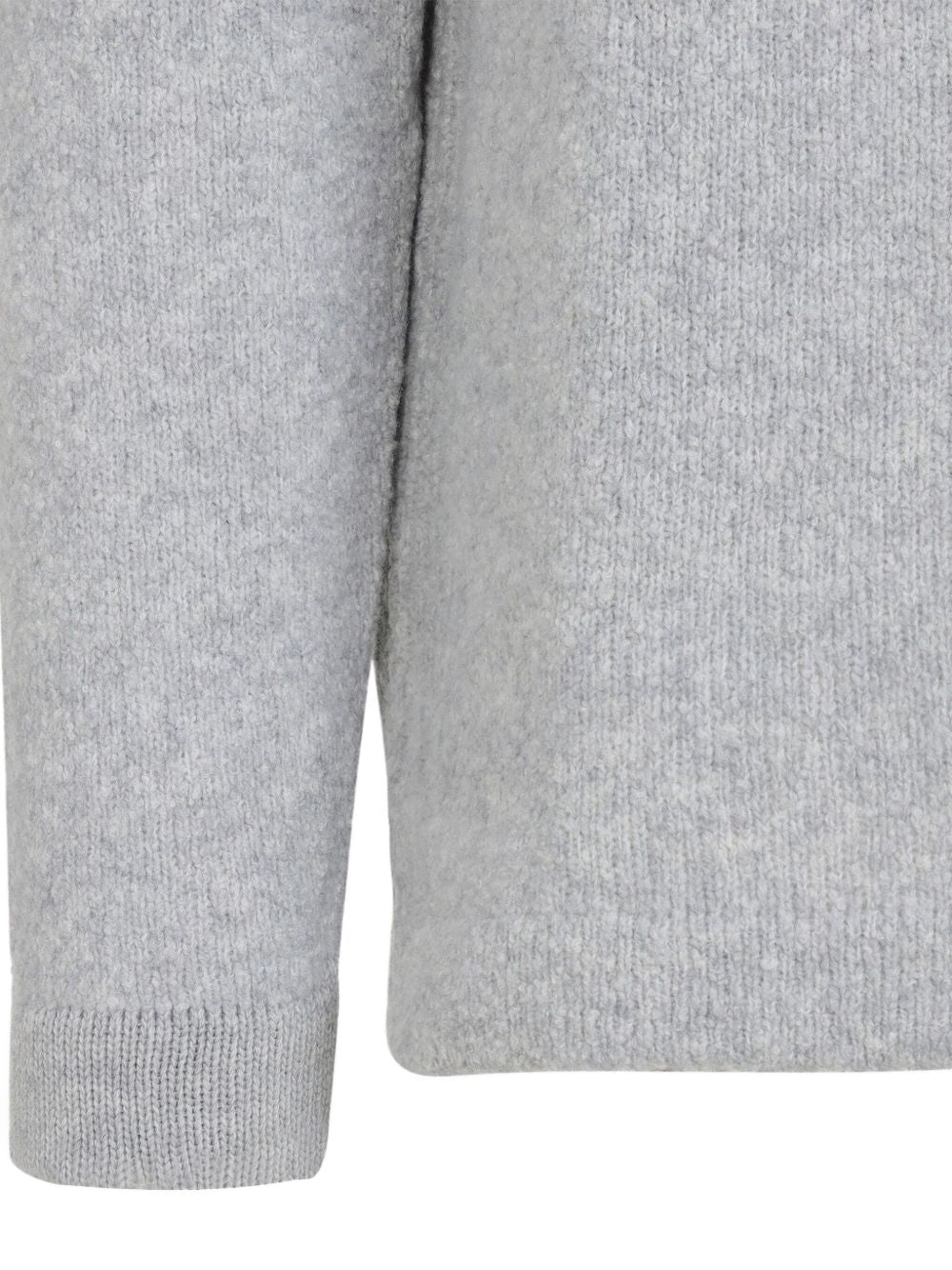 Stone Island 63051 Cotton Fleece Crewneck Sweatshirt Melange Grey Topwear Stone Island