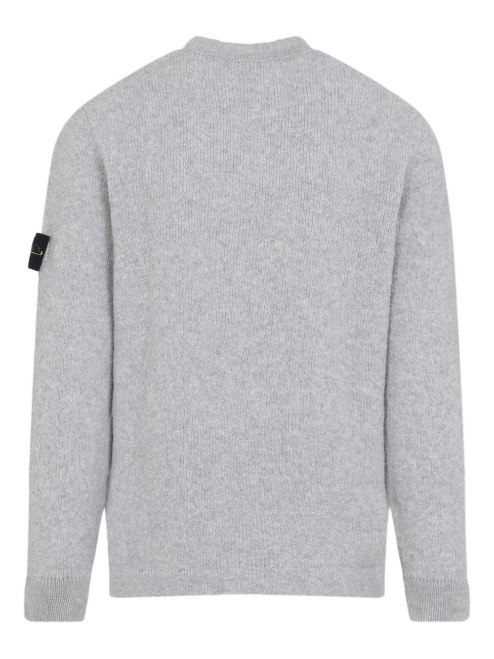 Stone Island 63051 Cotton Fleece Crewneck Sweatshirt Melange Grey Topwear Stone Island