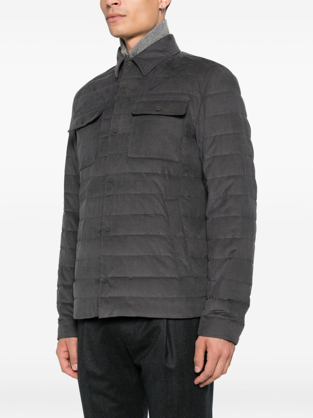 Herno Heren Quilted Jacket Grijs-thumbmail-2