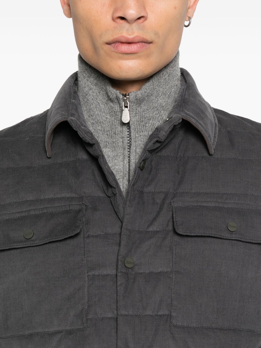 Herno Heren Quilted Jacket Grijs-thumbmail-4