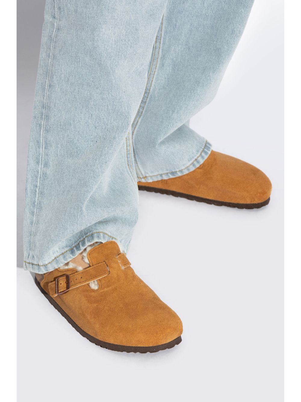 Birkenstock Tokio Shearling Suede Leather Cognac-thumbmail-6