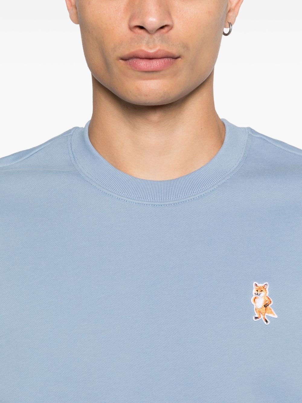 Maison Kitsuné Fox-embroidered cotton sweatshirt-4