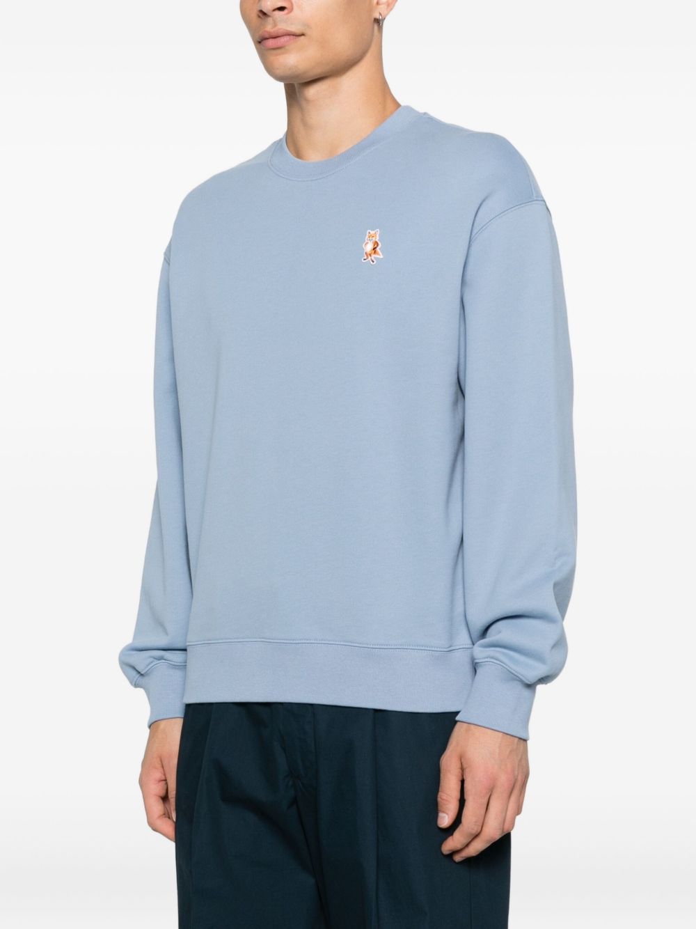 Maison Kitsuné Fox-embroidered cotton sweatshirt-5