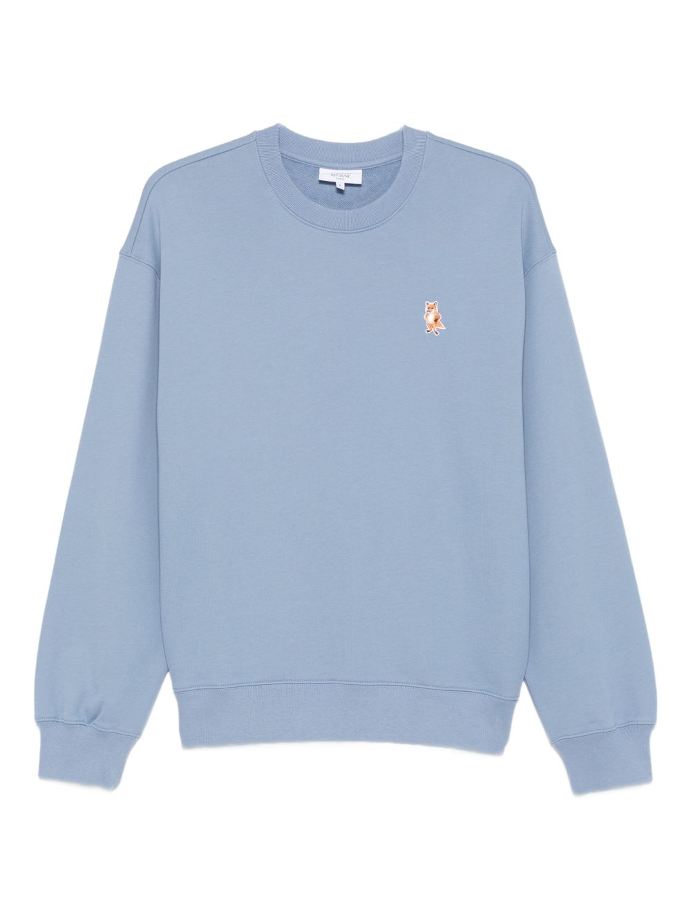 Maison Kitsuné Fox-embroidered cotton sweatshirt
