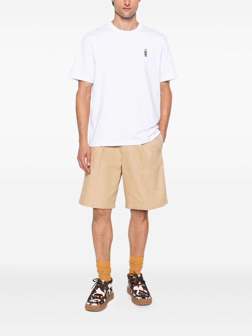 Maison Kitsuné Cotton T-shirt with fox embroidery-3