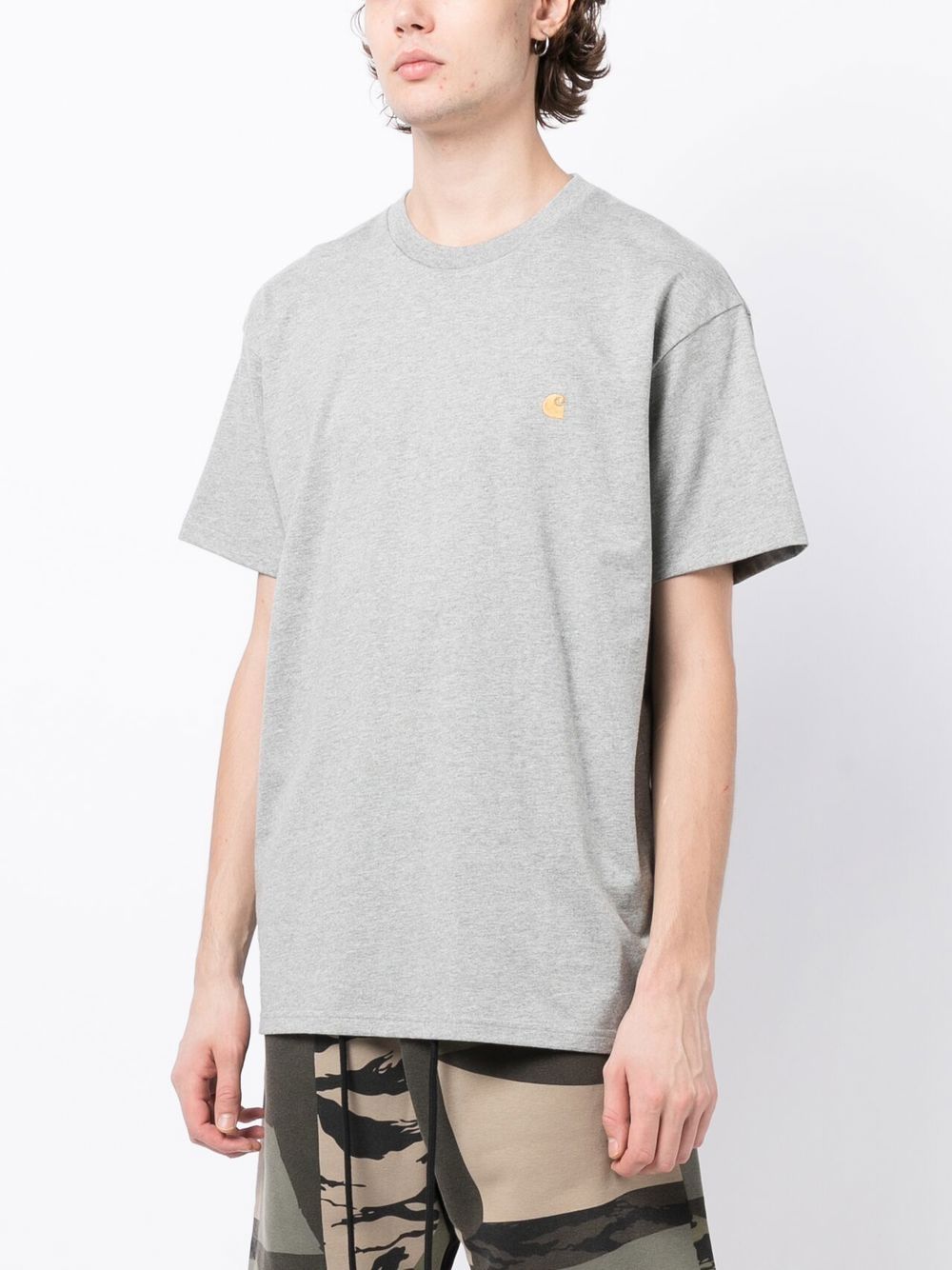 Carhartt WIP S/S Chase T-Shirt Grey Heather Gold-thumbmail-2