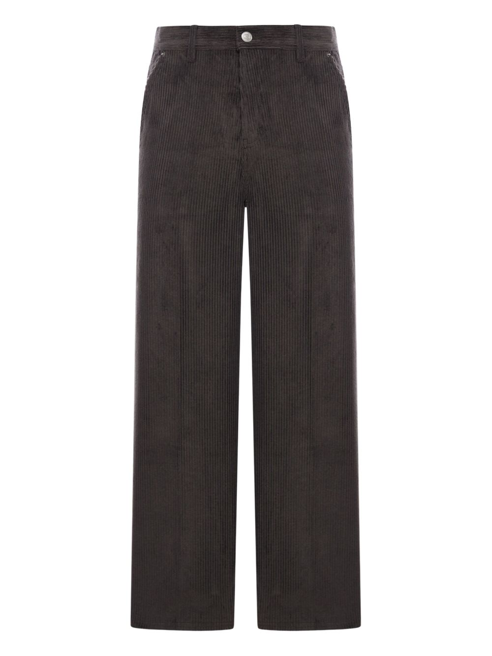 AMI Paris Large Fit Corduroy Pantalon Ribfluweel Antracietgrijs Trousers Ami Paris
