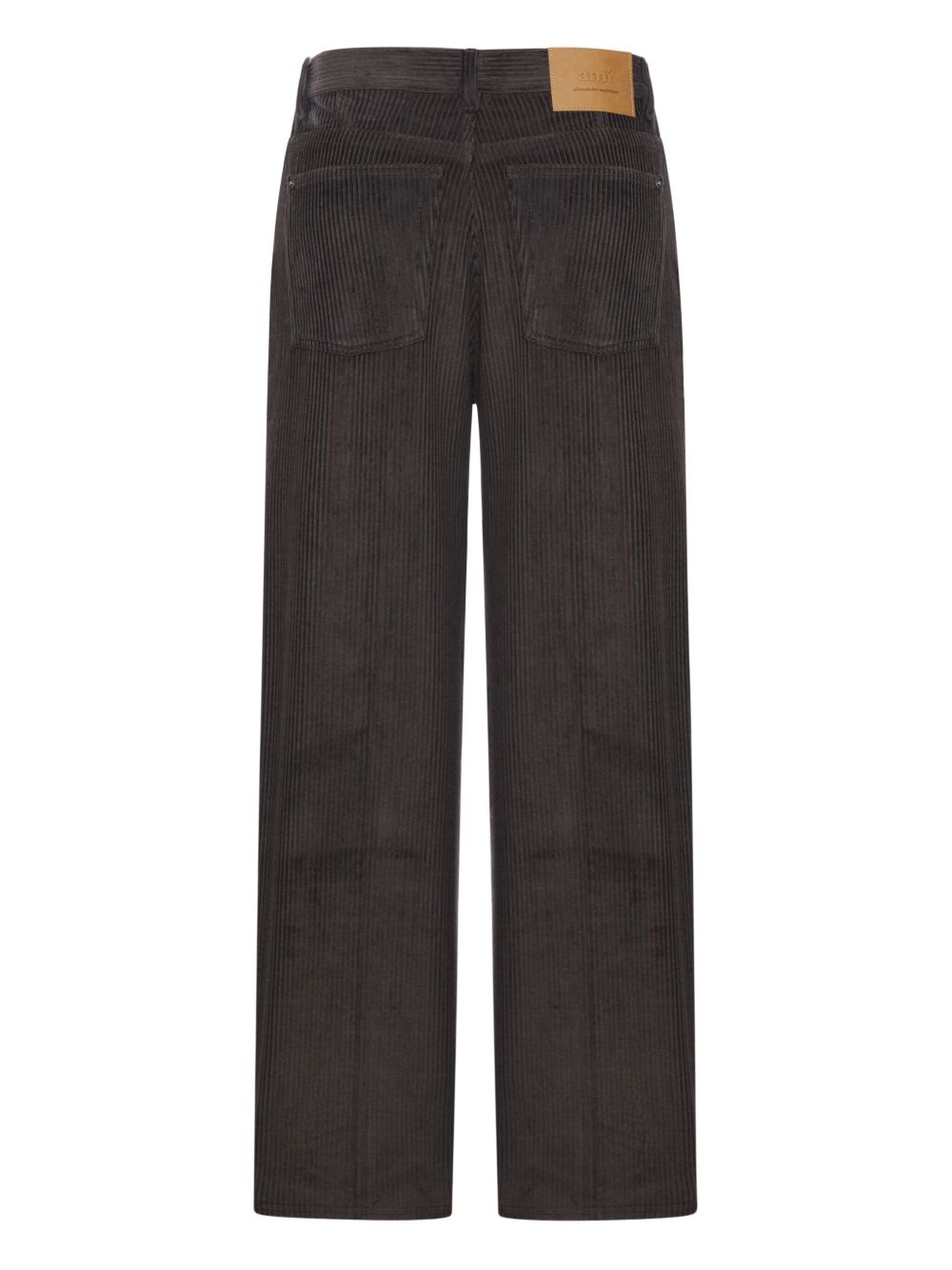 AMI Paris Large Fit Corduroy Pantalon Ribfluweel Antracietgrijs Trousers Ami Paris