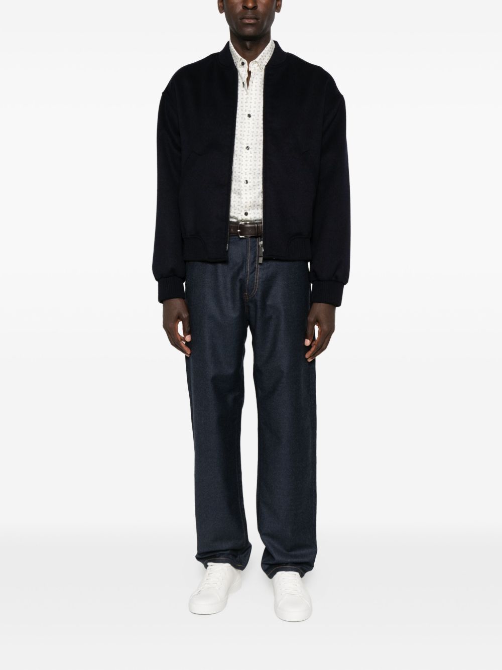 Emporio Armani Zip-front bomber jacket-3