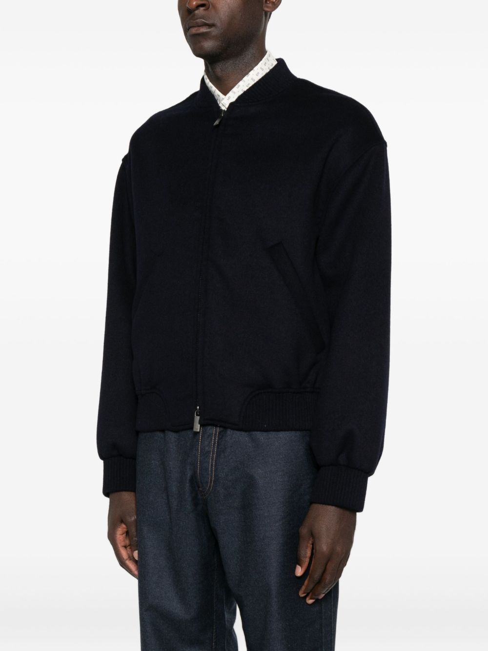 Emporio Armani Zip-front bomber jacket-4