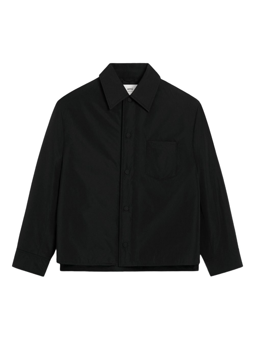 AMI Paris Waterafstotend Padded Ami De Coeur Overshirt Zwart Overshirts Ami Paris
