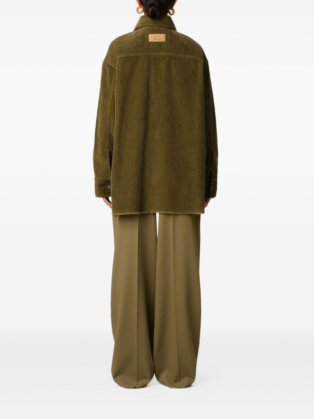 Ami Paris Corduroy Overshirt Olive Green Shirts Ami Paris
