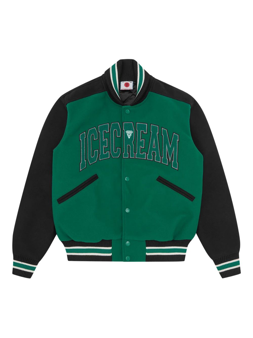 ICECREAM College Varsity Jacket Groen/Zwart Jassen Icecream