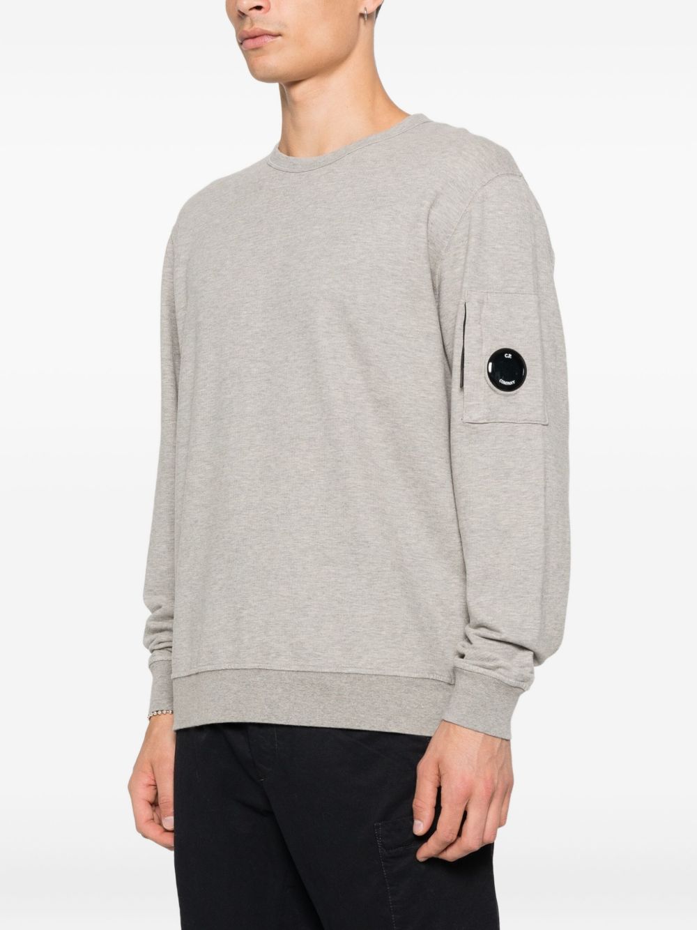 C.P. Company Light Fleece Crewneck Lens Sweatshirt Griffin Grey Topwear C.P. Company