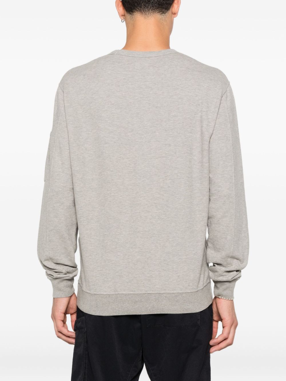 C.P. Company Light Fleece Crewneck Lens Sweatshirt Griffin Grey-thumbmail-3