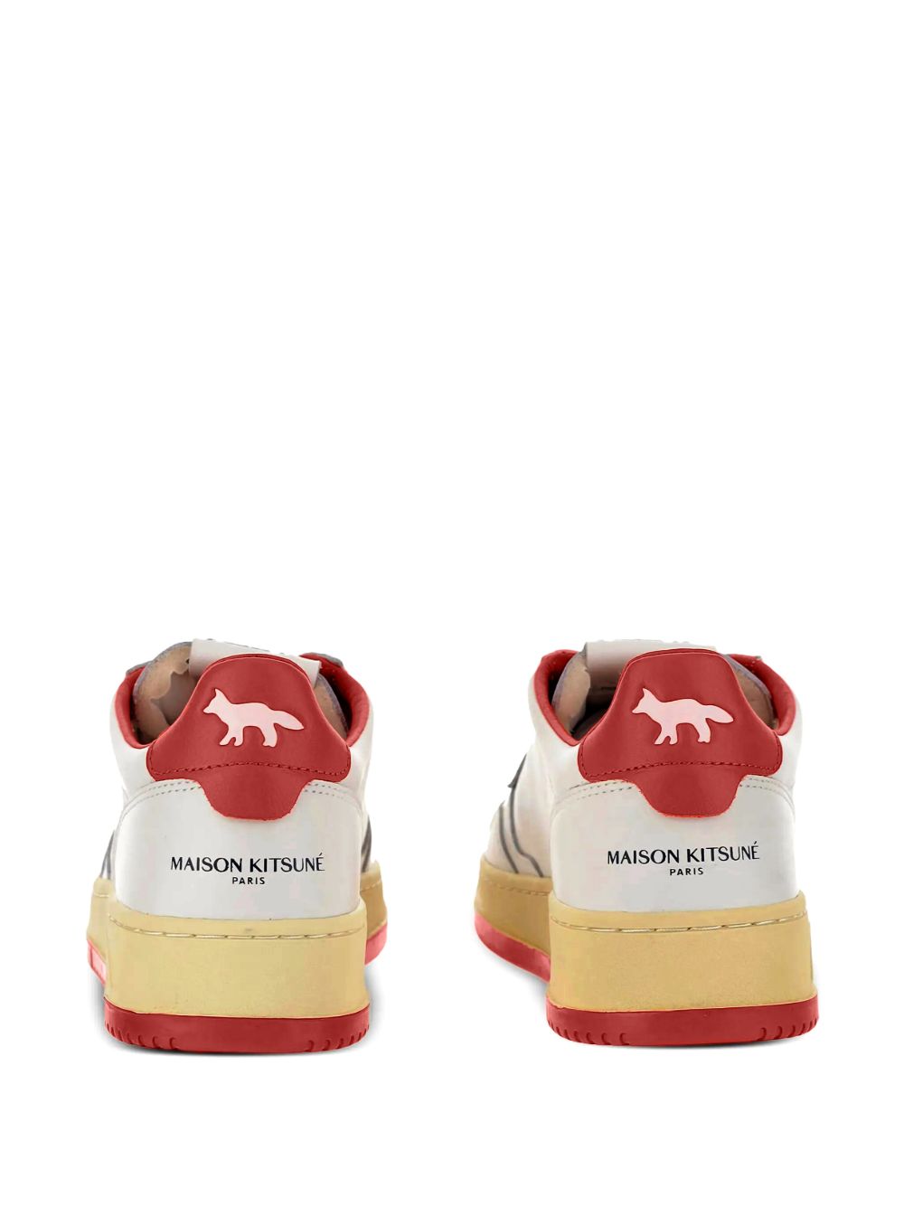 Maison Kitsuné x Autry Medalist Low Sneakers White Red Sneakers Autry X MAISON KITSUNE