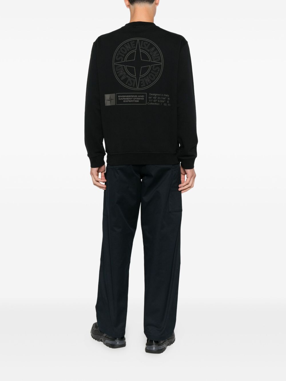 Stone Island logo-embroidered Cotton Sweatshirt-5