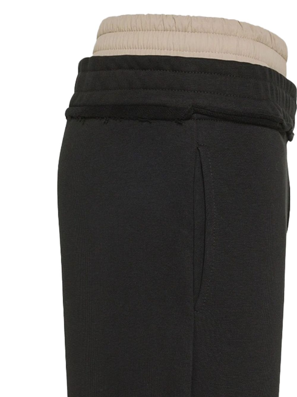 Peuterey Plurals x Tony Effe Fleece Joggers with Double Waist Black-thumbmail-2