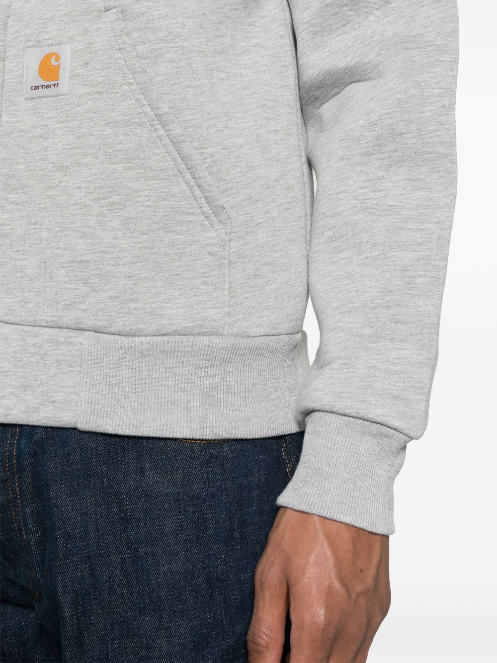 Carhartt WIP Hooded Chase Jacket Grey Heather-thumbmail-4