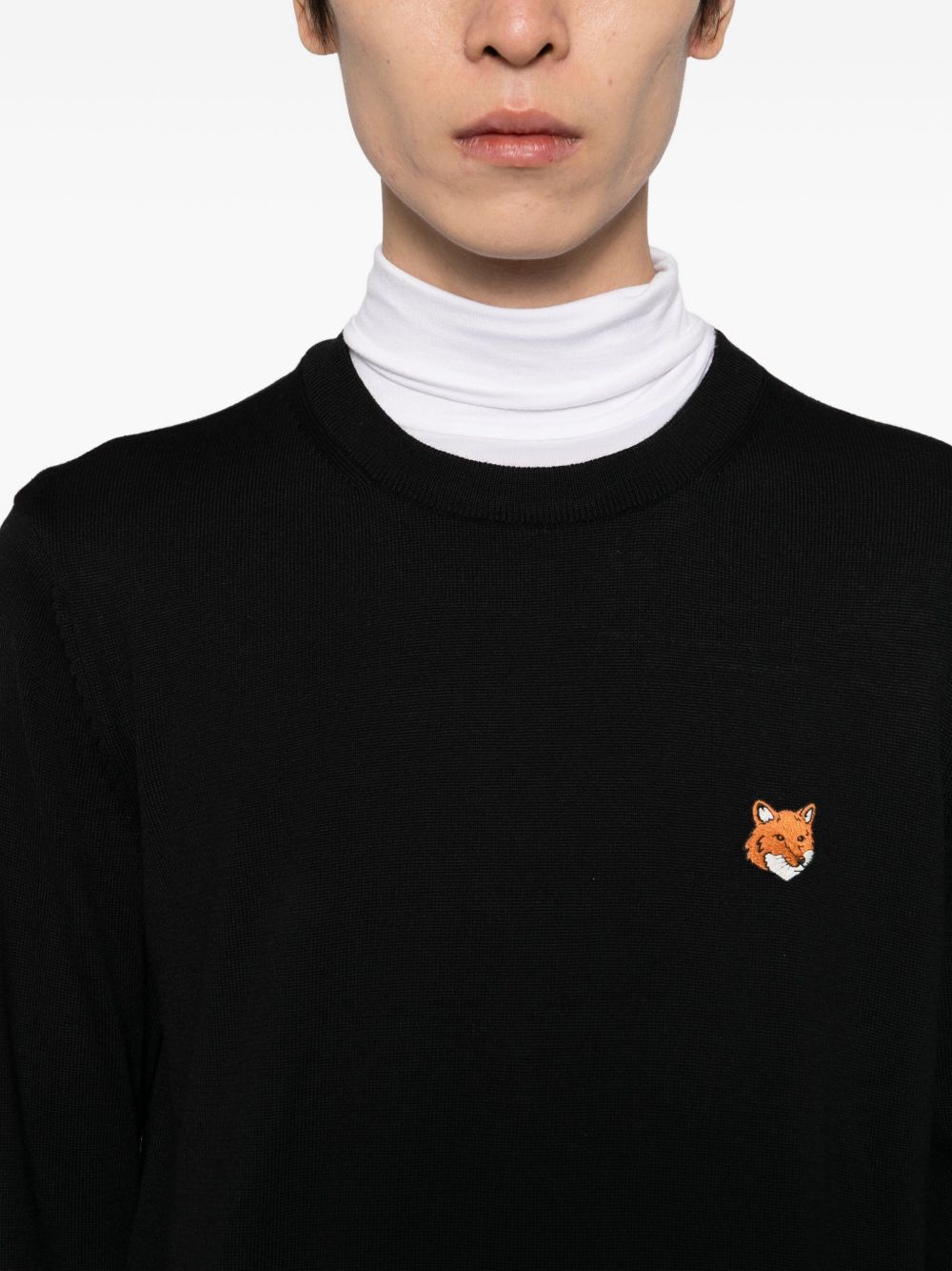 Maison Kitsuné Bold fox head patch sweater-3