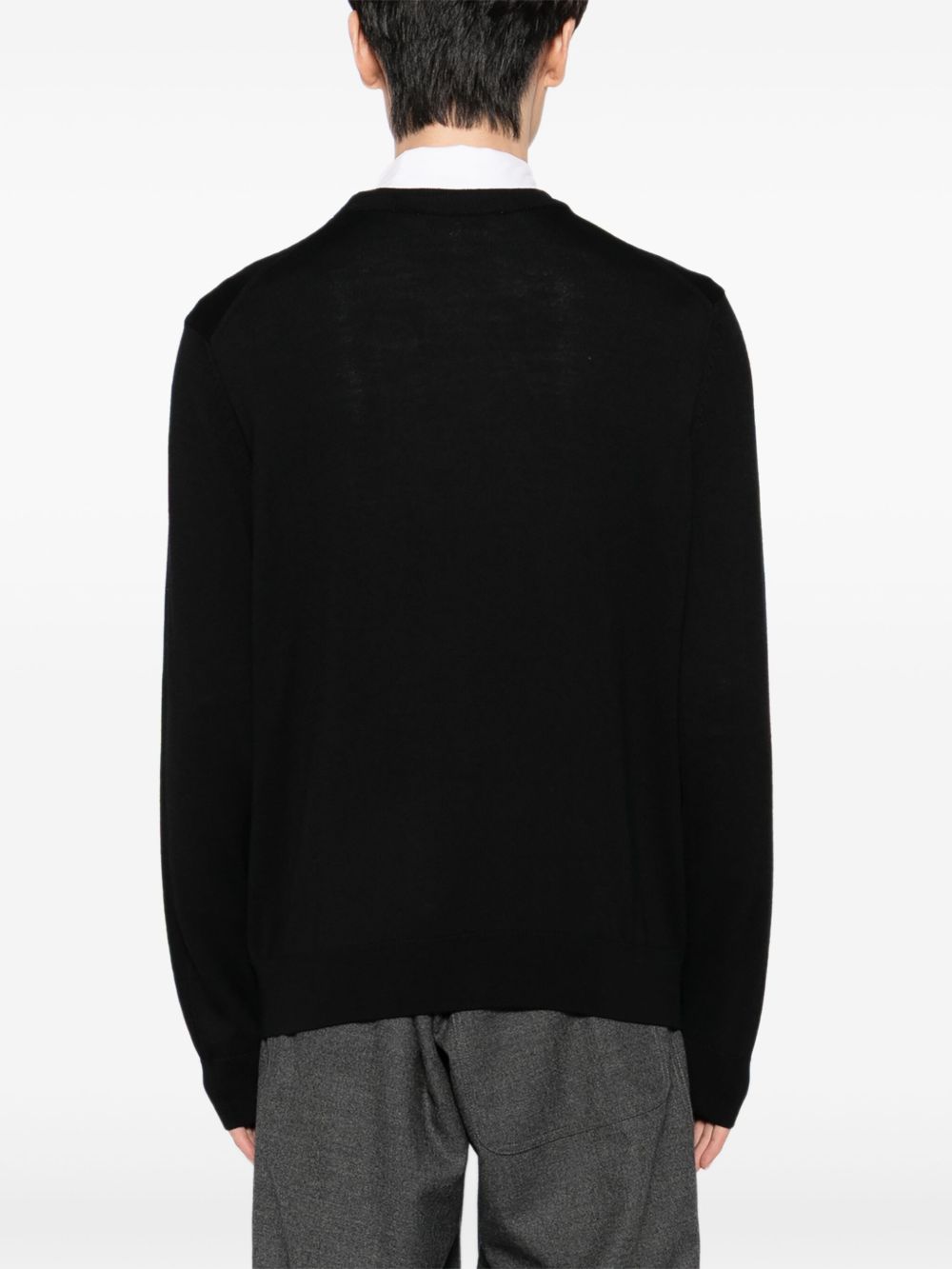 Maison Kitsuné Bold Fox Head Patch Regular Jumper Black Topwear Maison Kitsuné