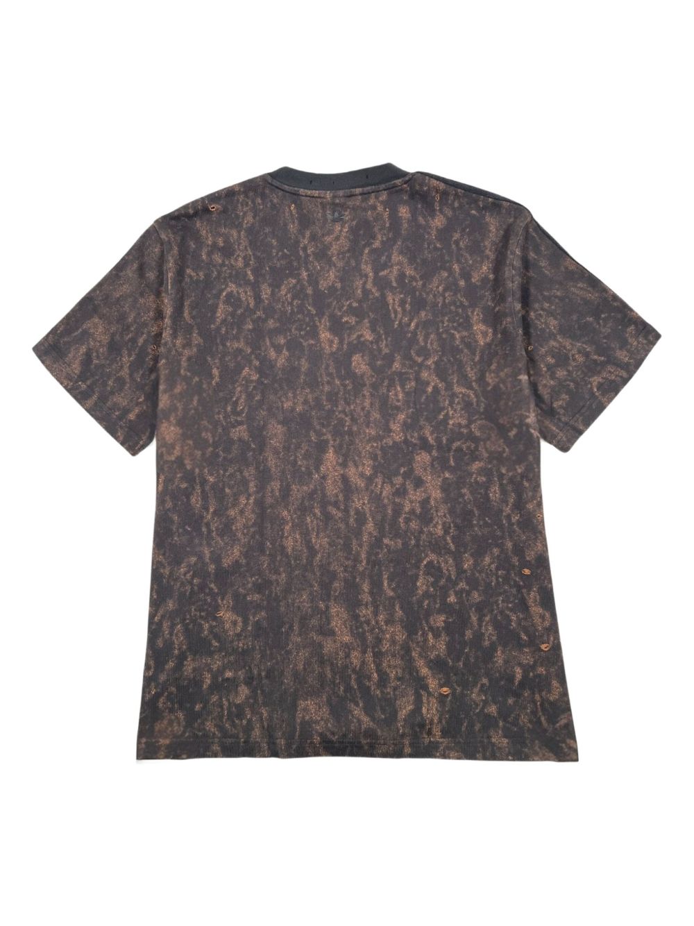 Achterkant van het ADI006 T-shirt met doorlopend bleachpatroon