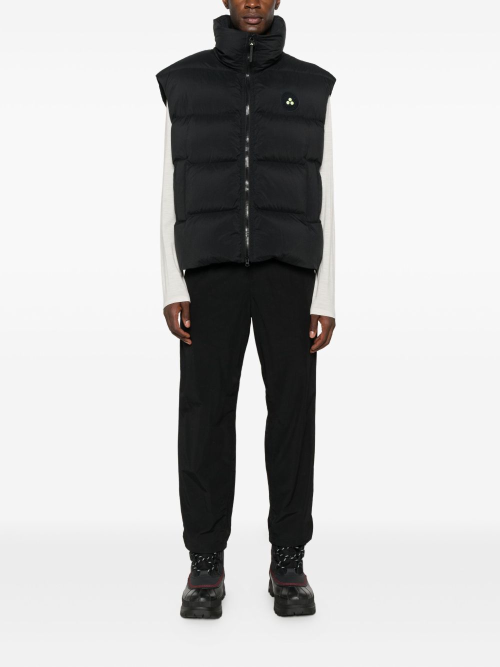 Peuterey Plurals x Tony Effe Icon On Puffer Vest Black-thumbmail-3