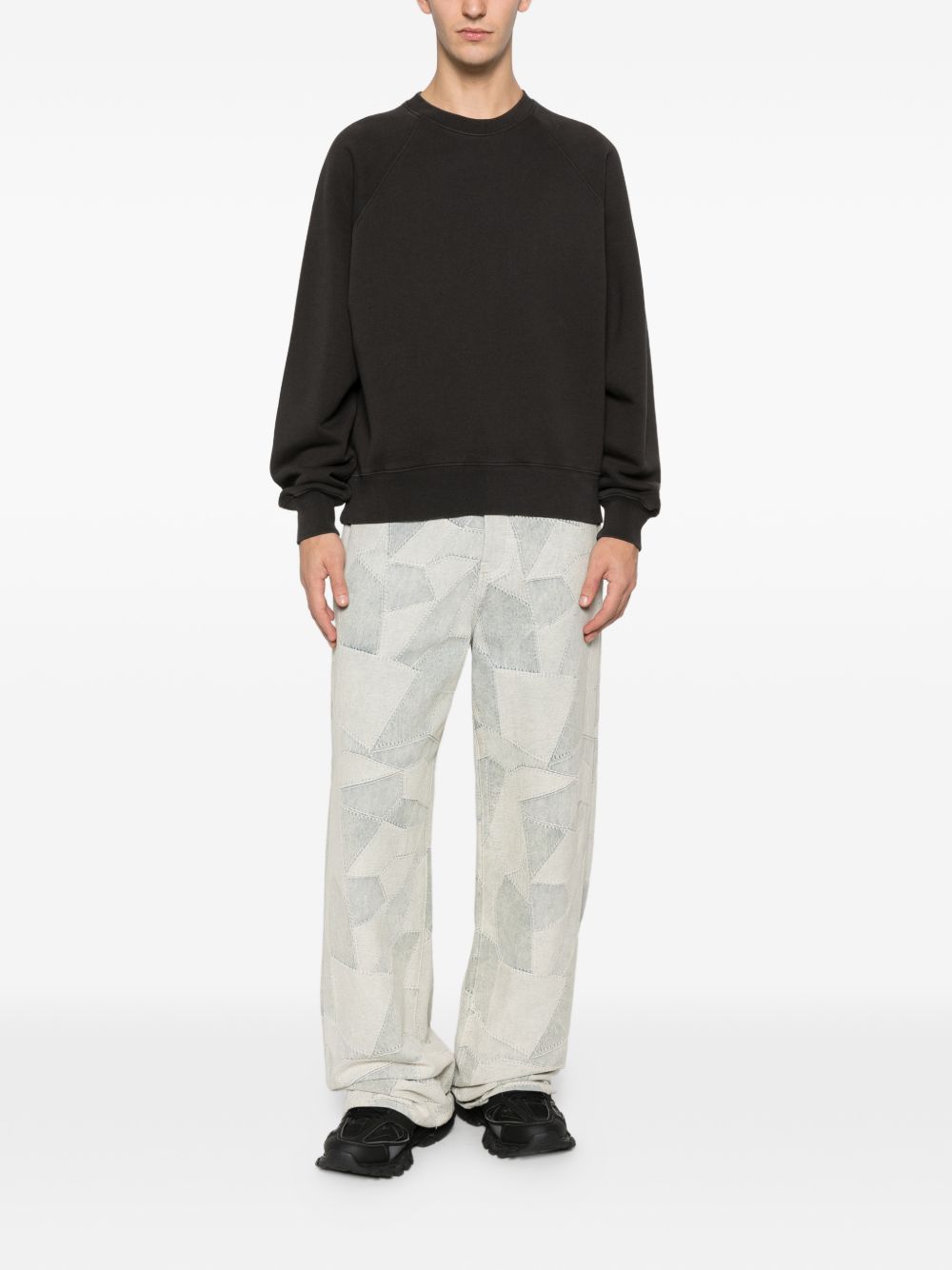 Stüssy Basic Crew Sweatshirt Black-thumbmail-5