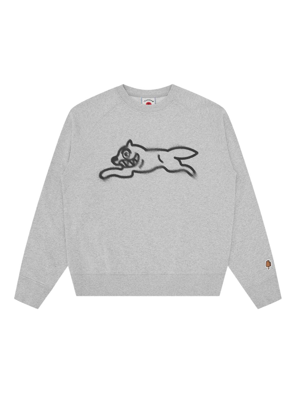 Icecream Running Dog Sweatshirt Grijs Gemêleerd Topwear Icecream