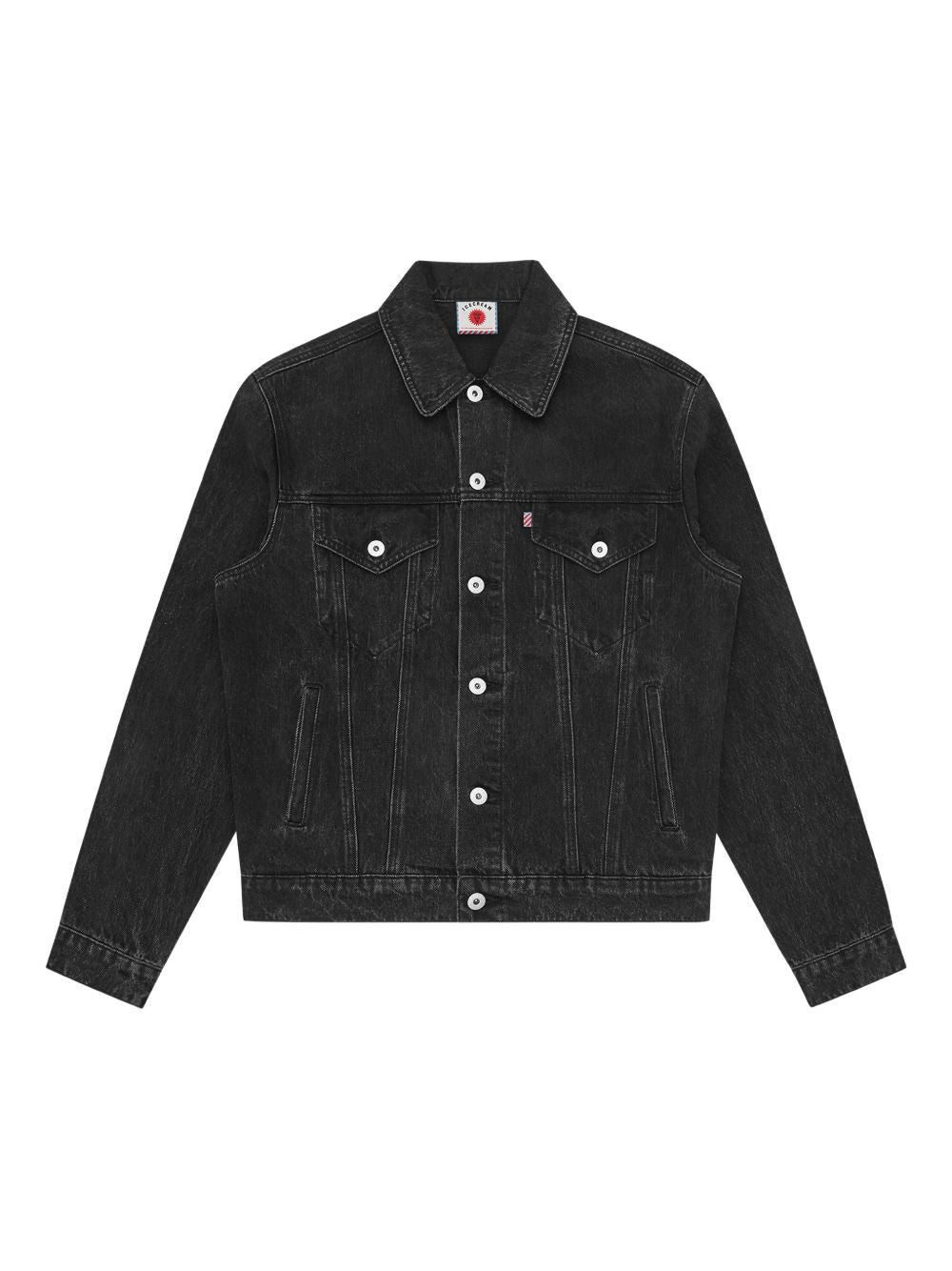 Icecream Klassiek Trucker Denim Jack Zwarte Washed Look Jackets Icecream