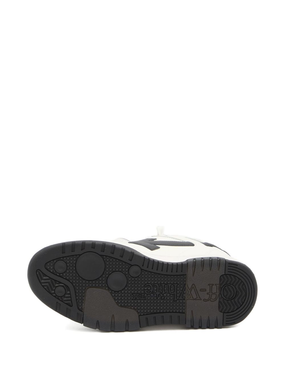 Off-White Out Of Office OOO Kalfsleer Sneakers Wit Zwart Sneakers Off White