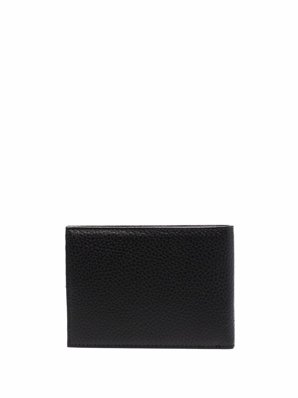 Emporio Armani Tumbled Leather Bifold Wallet Black Logo Lettering-thumbmail-3