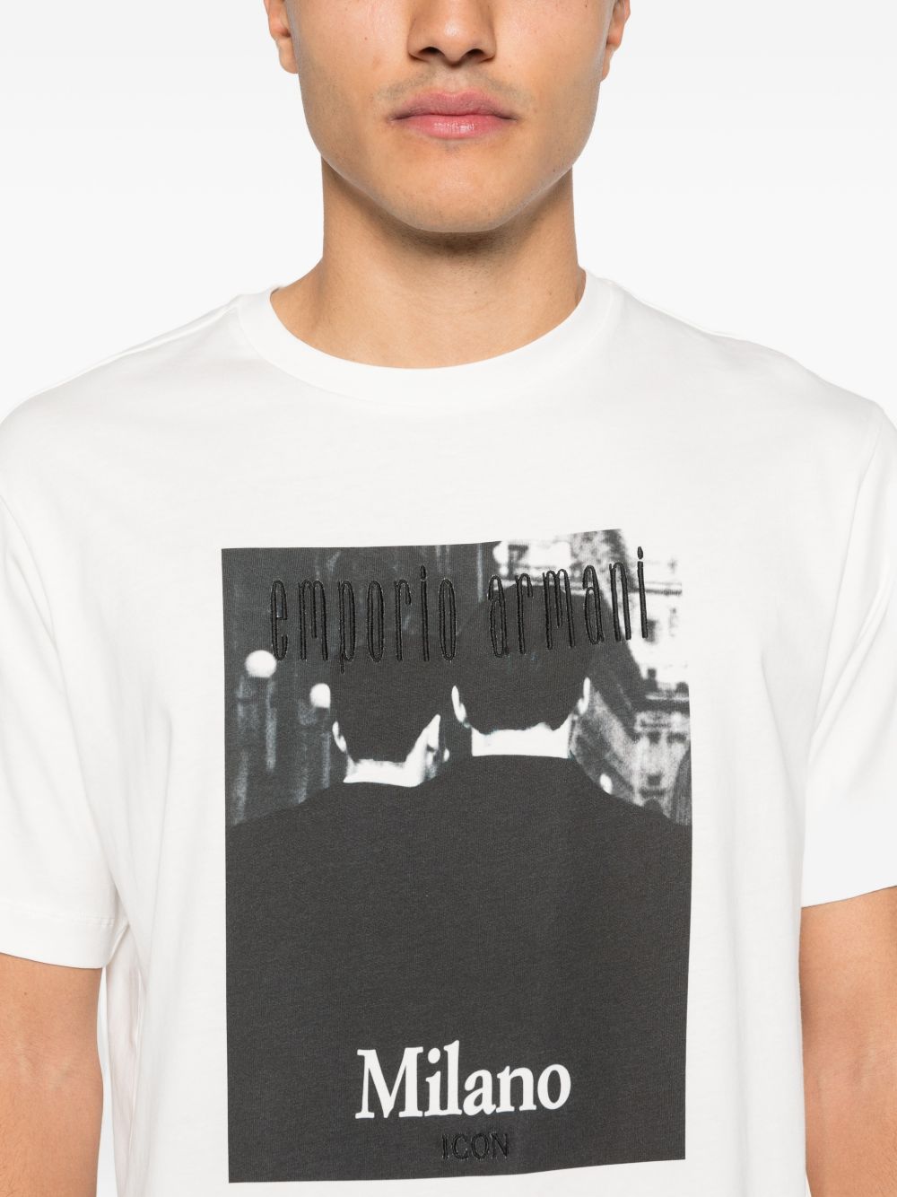 Emporio Armani bedrukt T-shirt, zijaanzicht