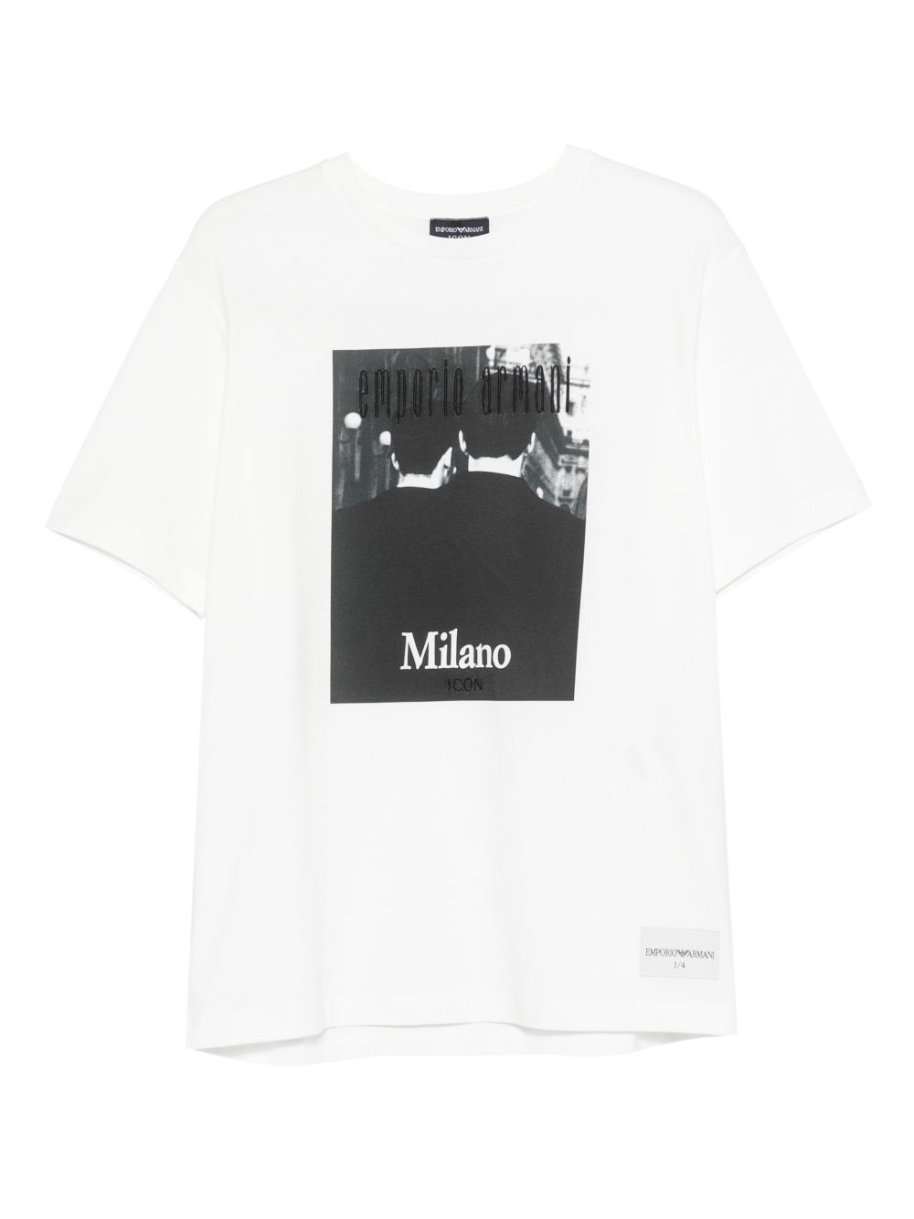 Emporio Armani bedrukt T-shirt, vooraanzicht met grafische print