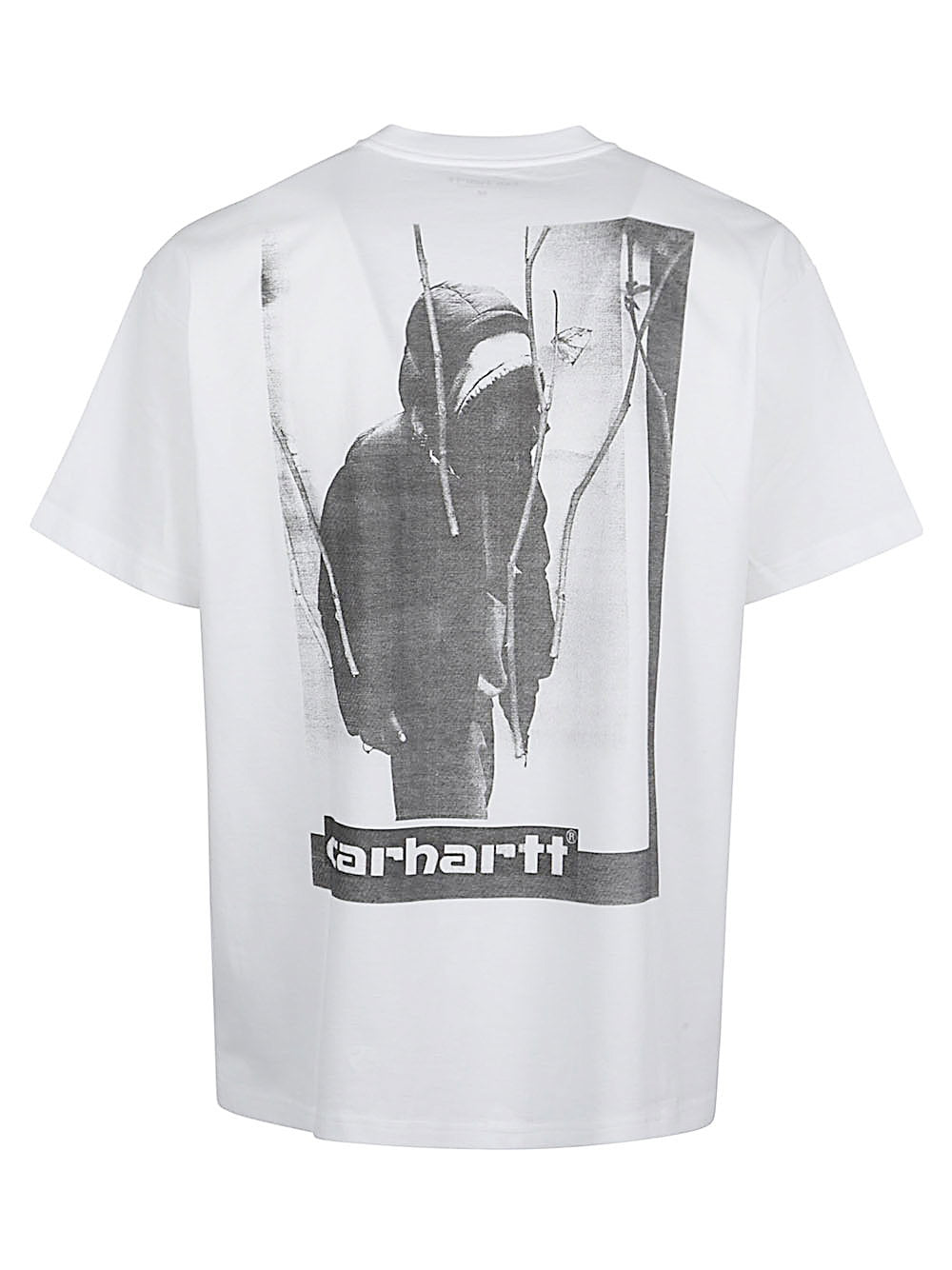 Carhartt WIP S/S Logo Cotton T-Shirt Wit - achterzijde met contrastlogo