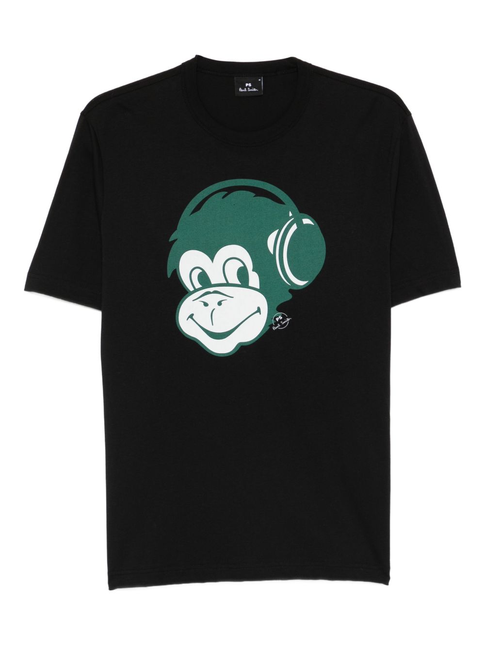 PS By Paul Smith Monkey Headphones Print T-shirt in Zwart-thumbmail-1