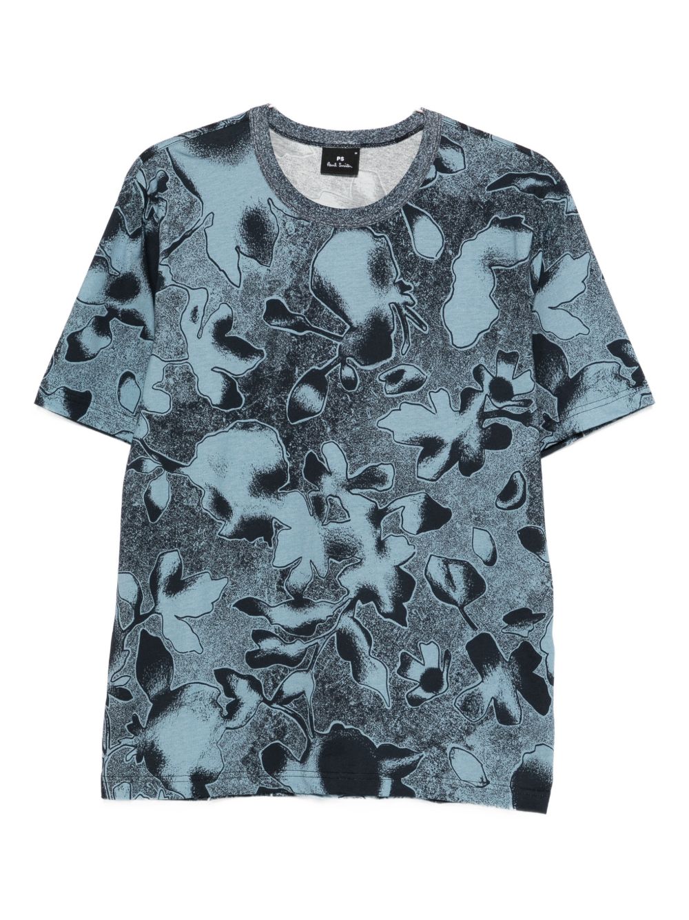 PS By Paul Smith Floral Camouflage Print T-shirt in Blauw Topwear PS By Paul Smith