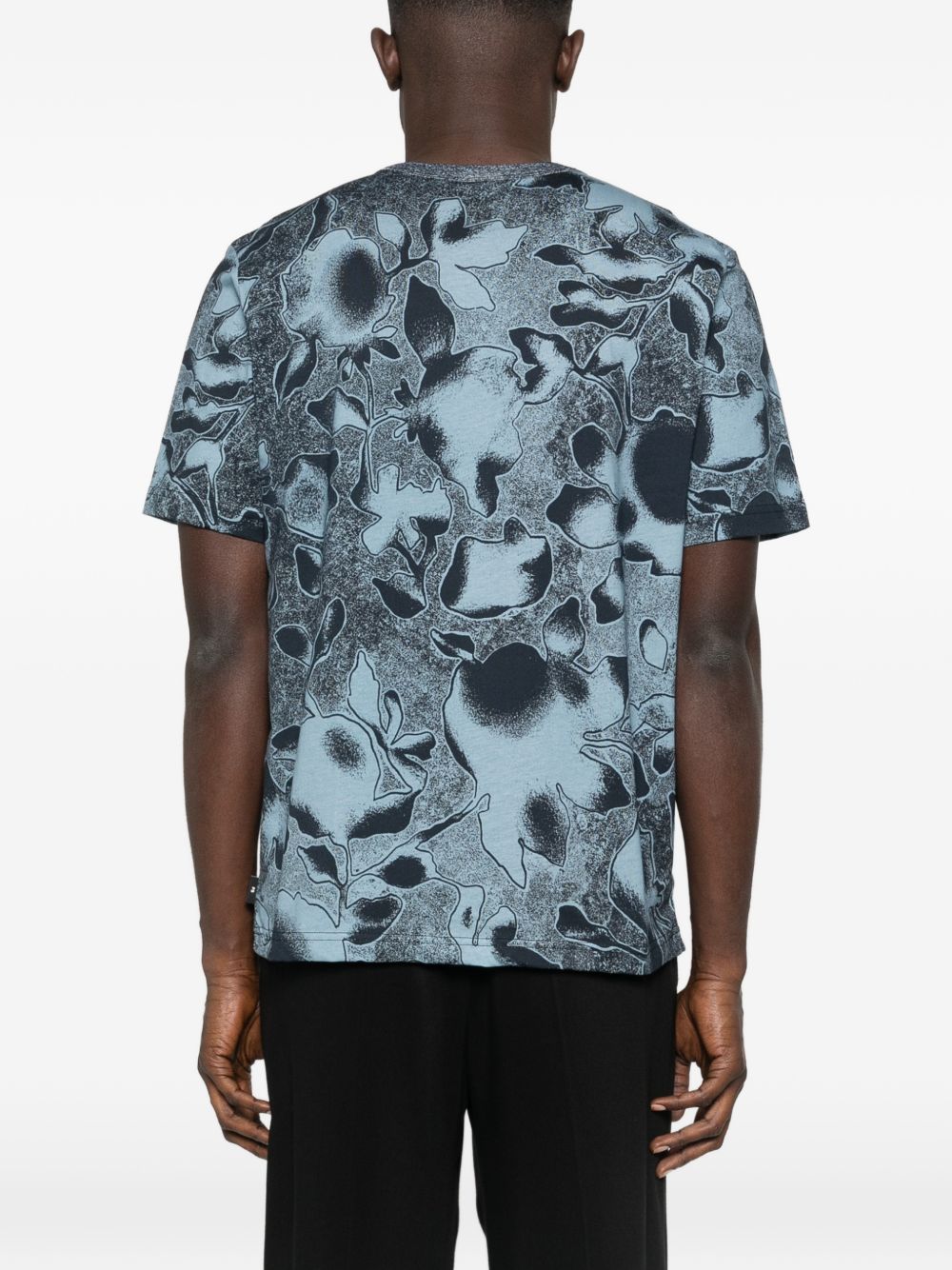 PS By Paul Smith Floral Camouflage Print T-shirt in Blauw-thumbmail-3
