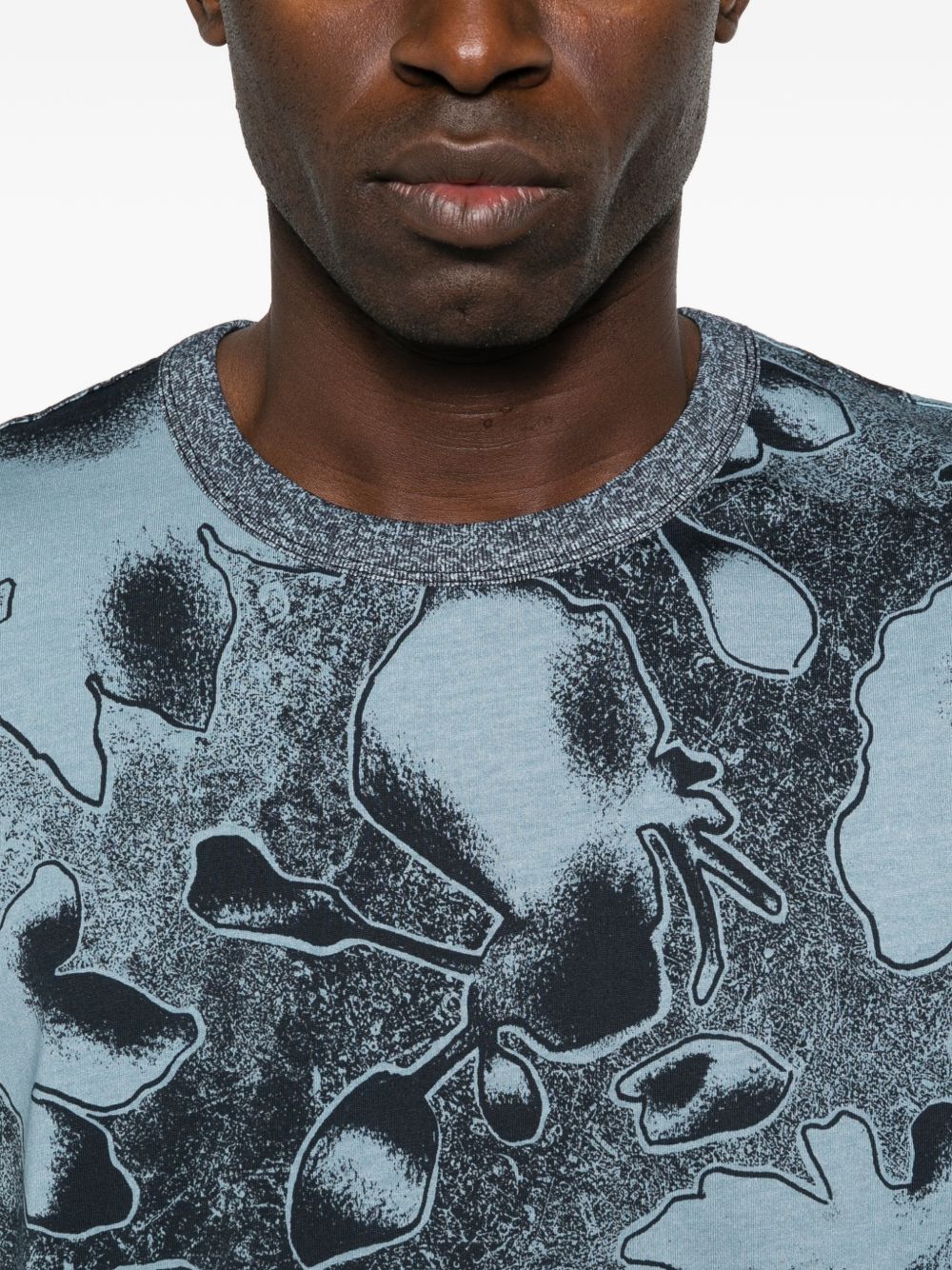 PS By Paul Smith Floral Camouflage Print T-shirt in Blauw-thumbmail-5