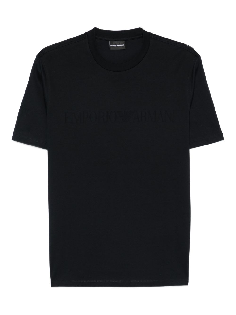 Emporio Armani Heavy Jersey Embossed Logo T-shirt Zwart