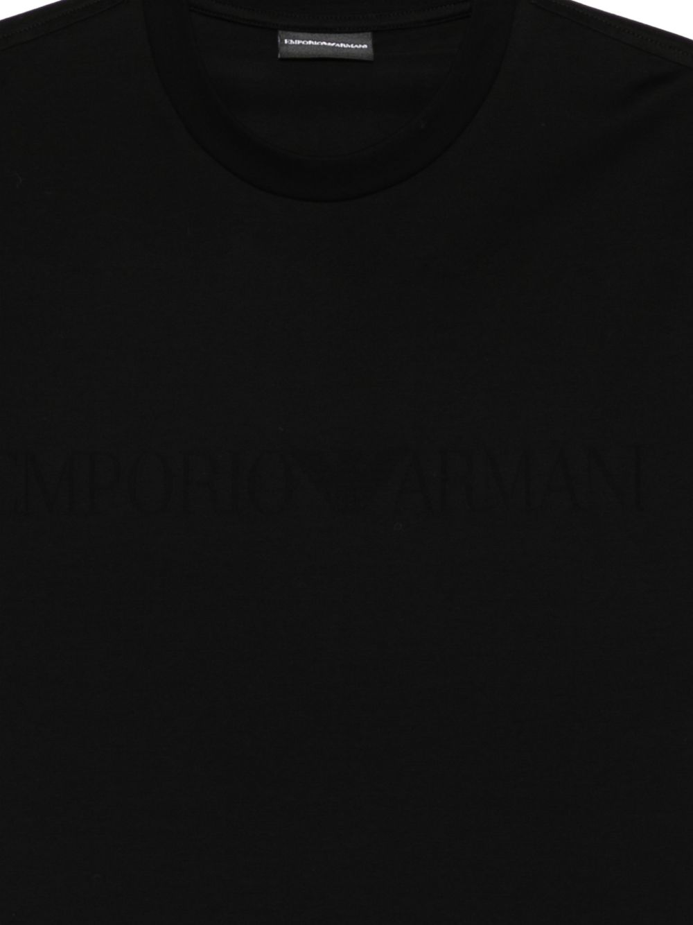 Emporio Armani Logo Katoenen Jersey T-shirt Zwart Topwear Emporio Armani