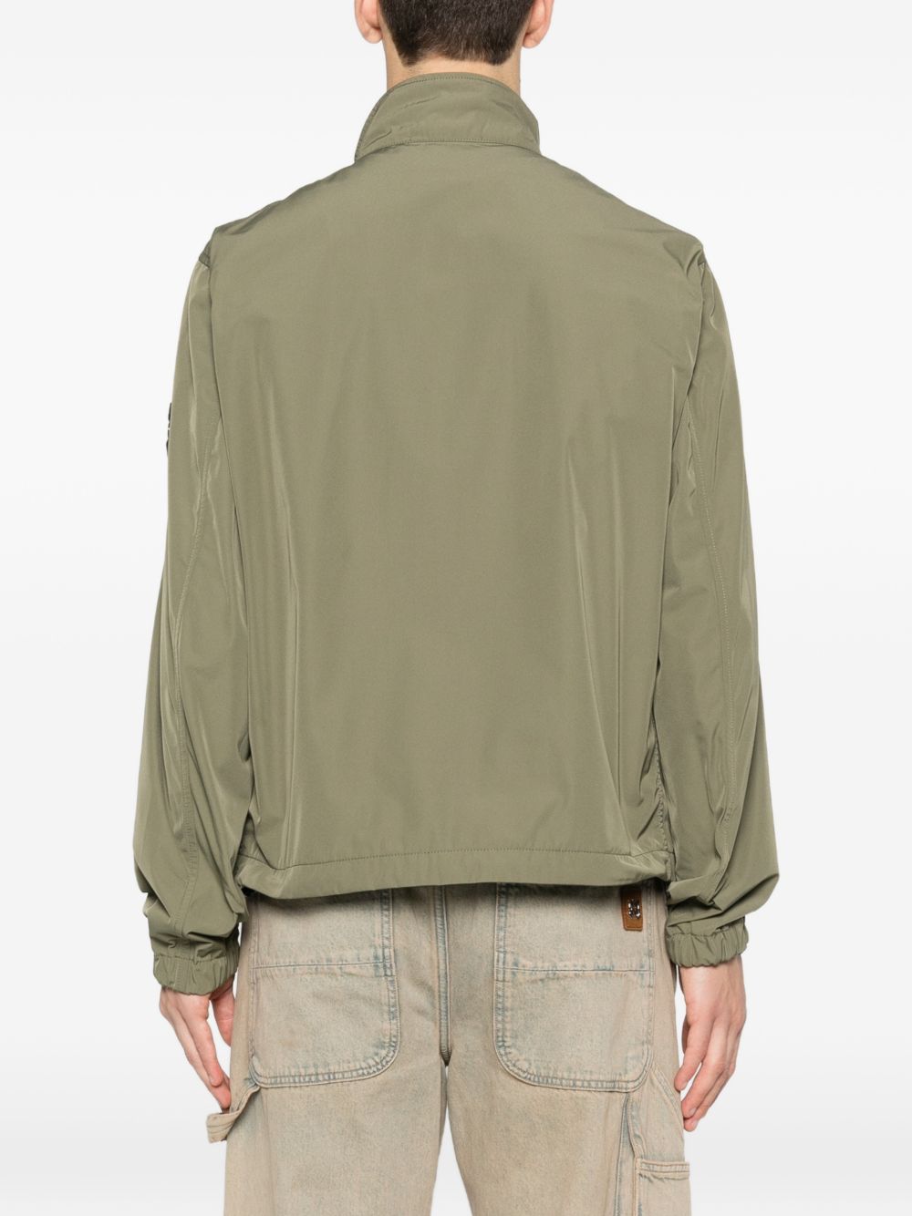 Stone Island Micro Twill Anti-Drop Stand Collar Jas Groen Jackets Stone Island
