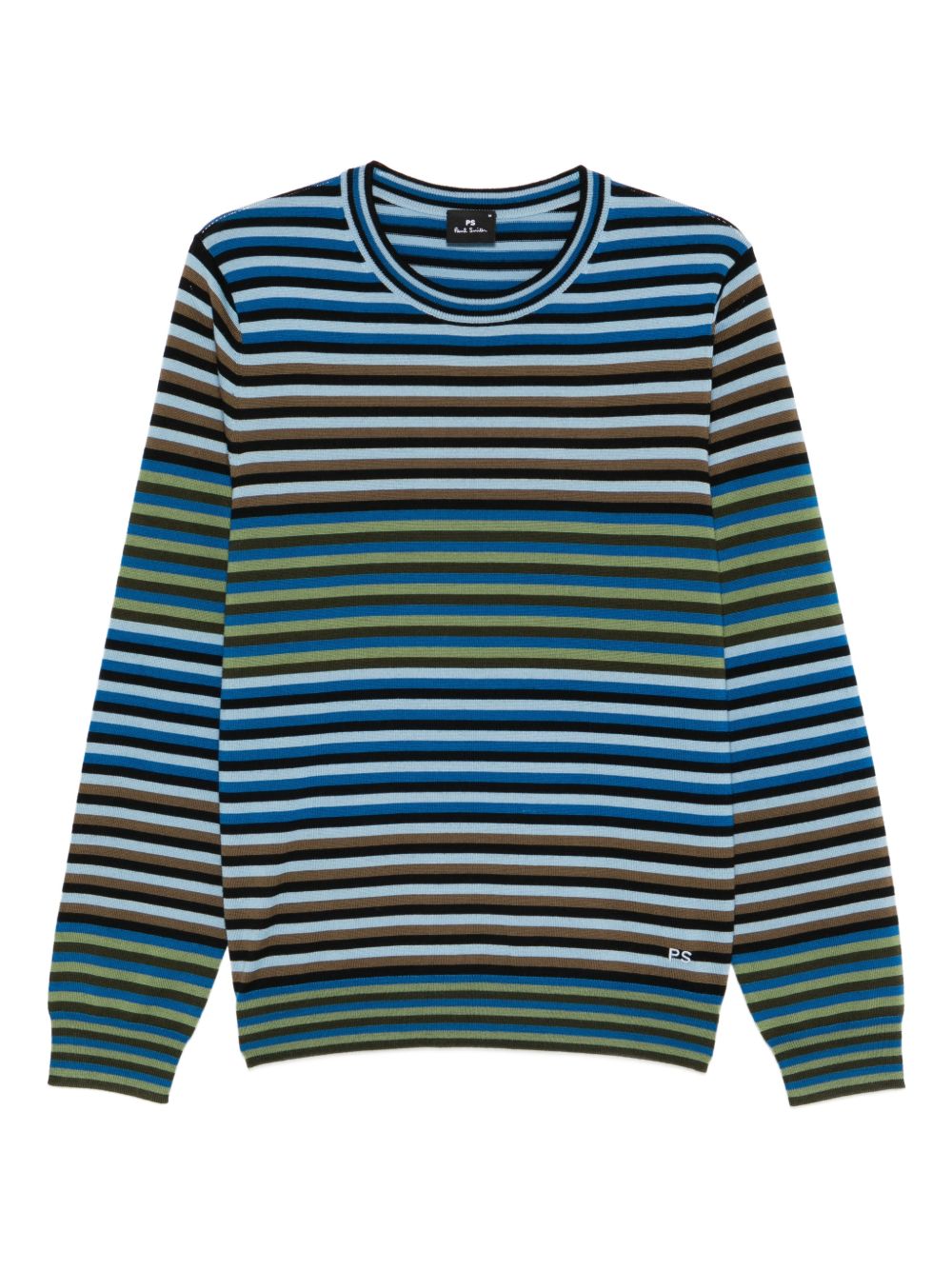 PS By Paul Smith Gestreepte Wollen Sweater Blauw Topwear PS By Paul Smith