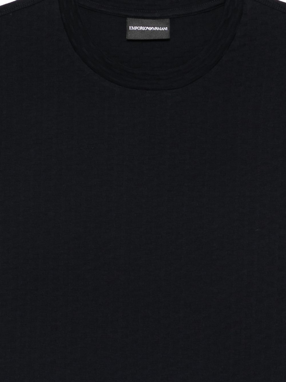 Emporio Armani Cotton T-Shirt with Logo Black-thumbmail-2